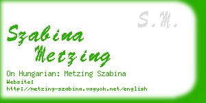 szabina metzing business card